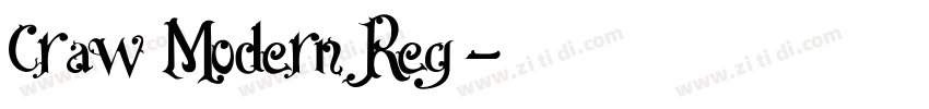 Craw Modern Reg字体转换
